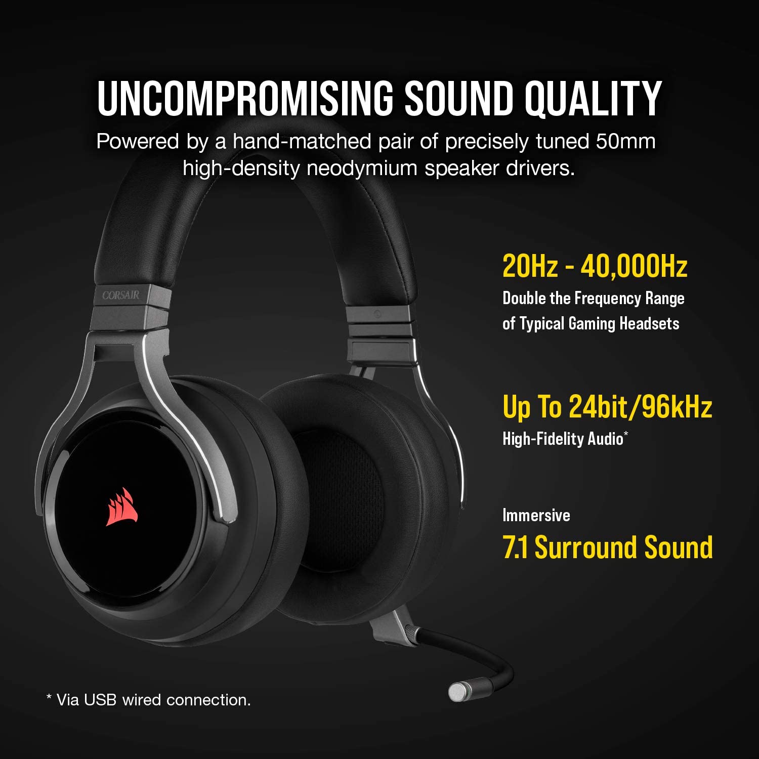 Audífono Corsair (CA-9011185-NA) VIRTUOSO RGB WIRELESS