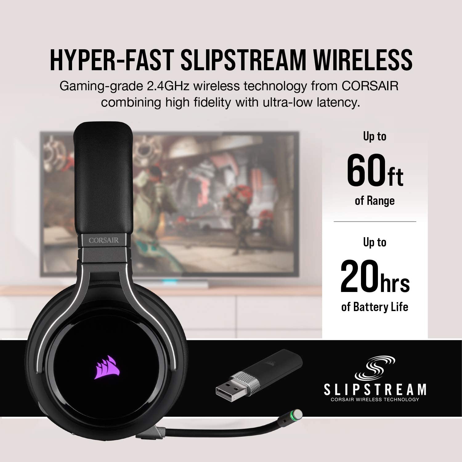 Audífono Corsair (CA-9011185-NA) VIRTUOSO RGB WIRELESS