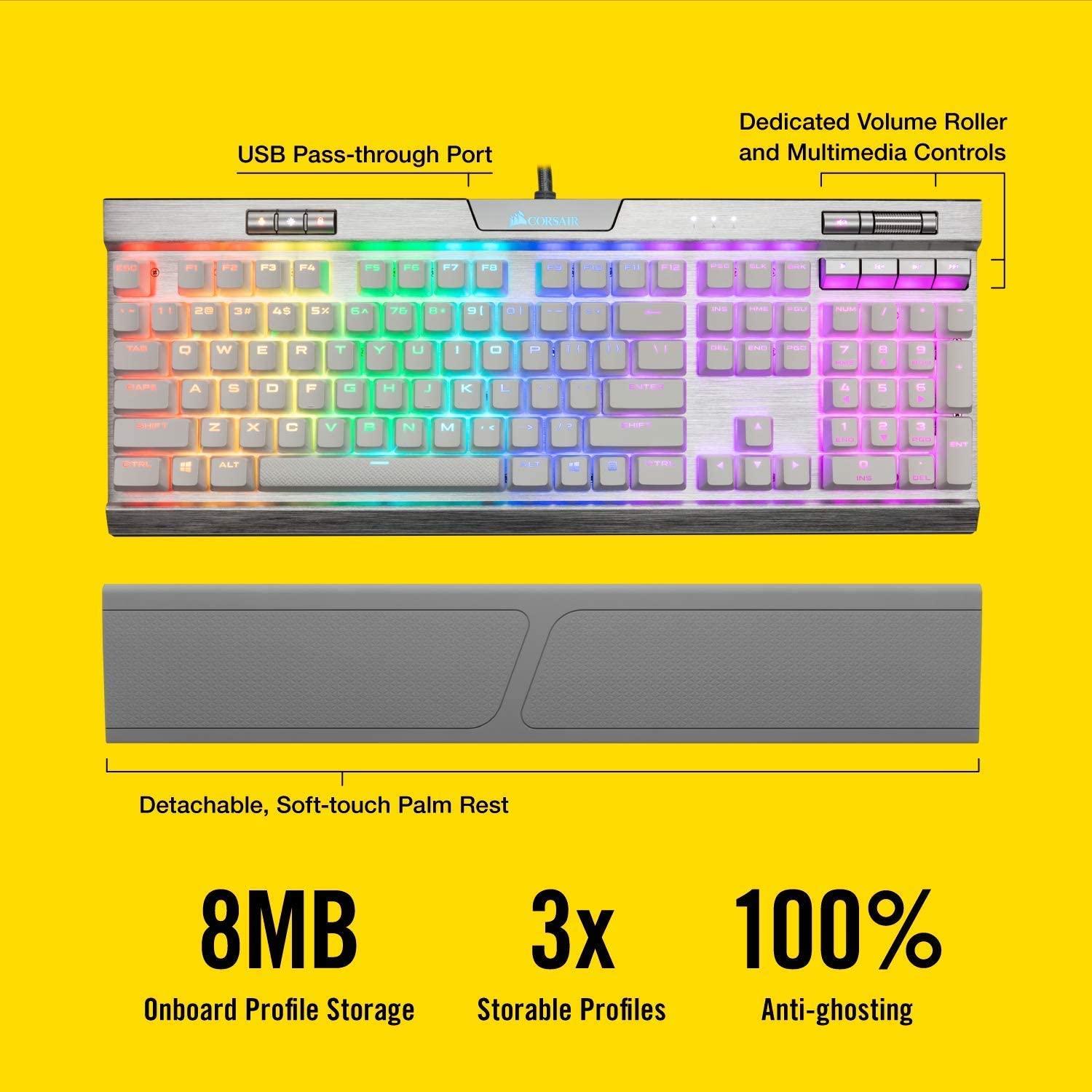 Teclado Corsair (CH-9109114-NA) K70 RGB MK.2 SE — CHERRY® MX Speed