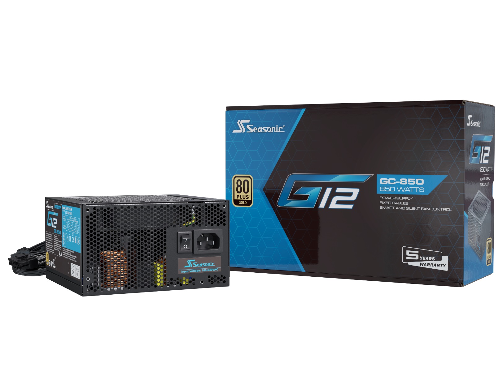 FUENTE SEASONIC G12-850GC 80PLUS GOLD (A851GCAFH)