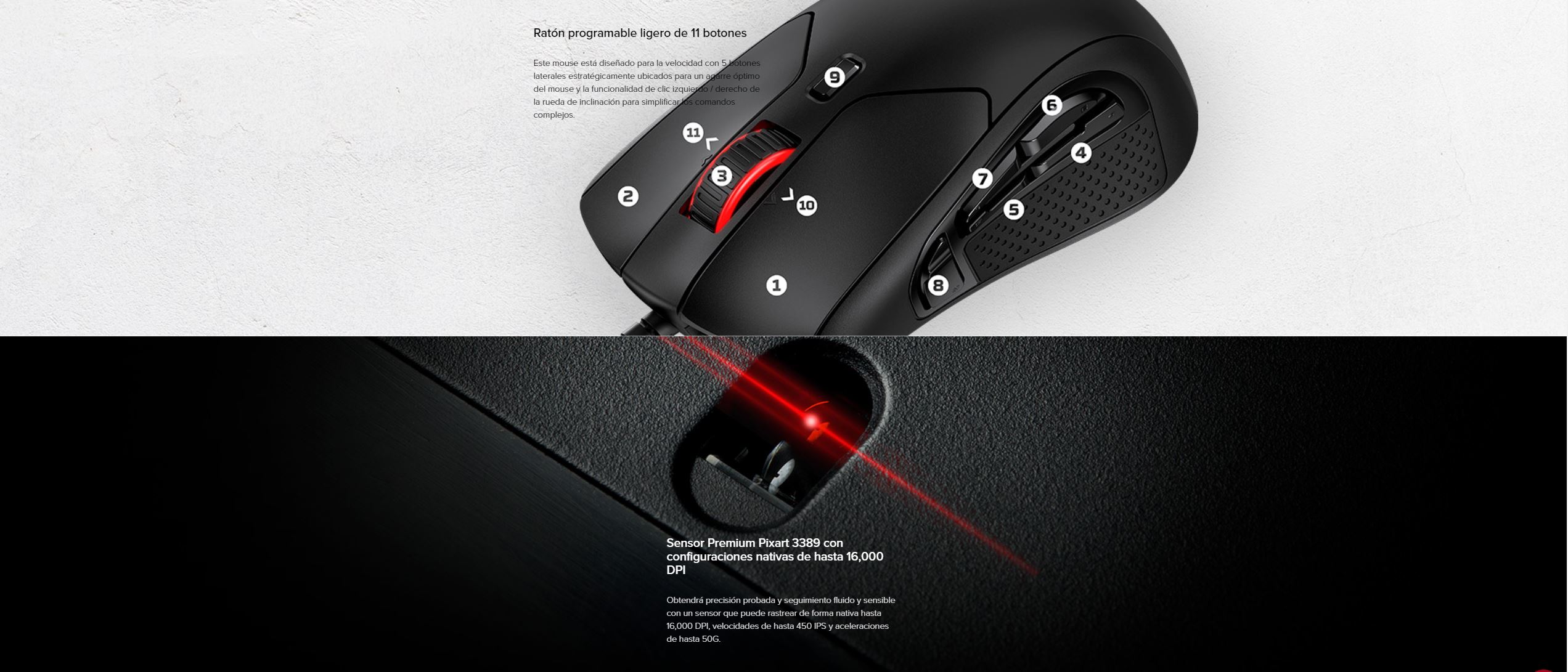 Mouse Gamer HyperX Pulsefire Raid (HX-MC005B)