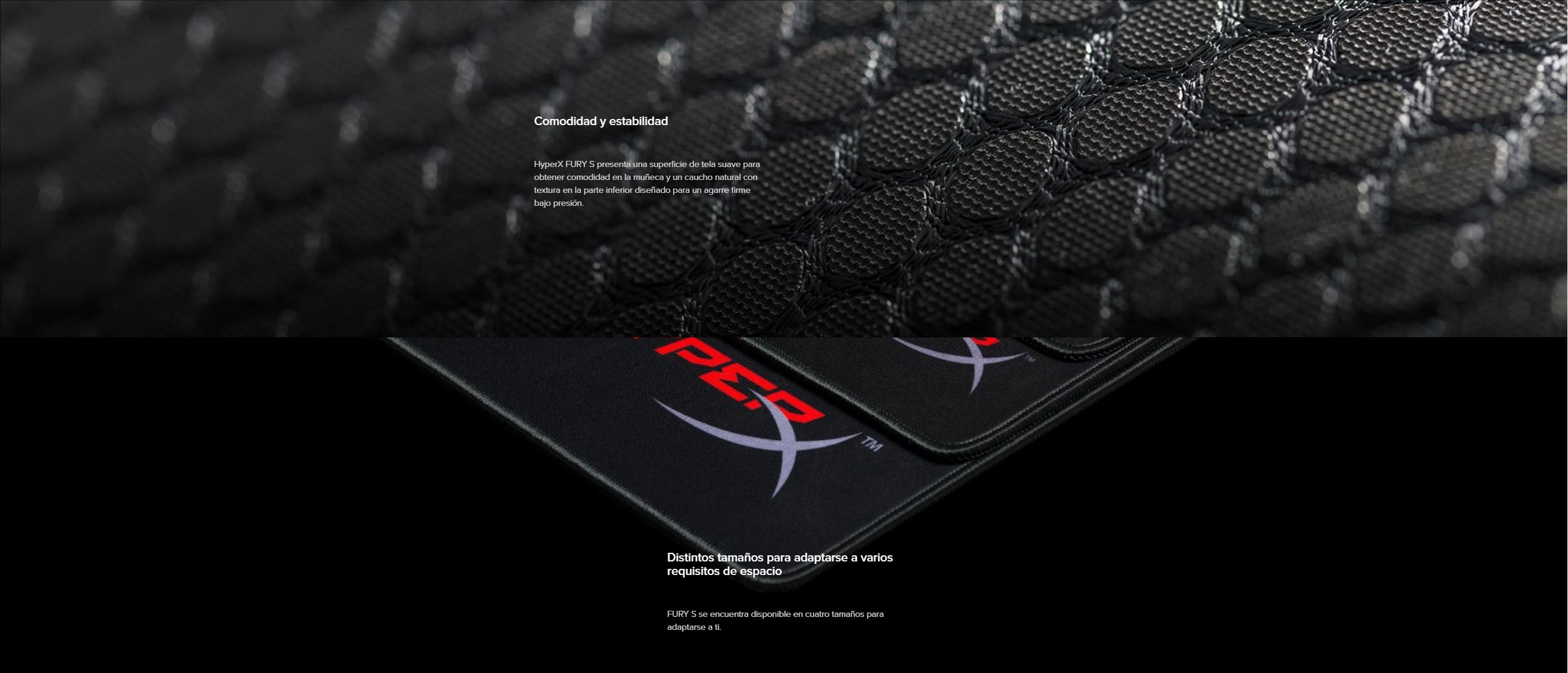 Mouse Pad Gaming HyperX Fury S Pro (L), Negro, Tela/Caucho, 3mm, 45 x 40 cm.