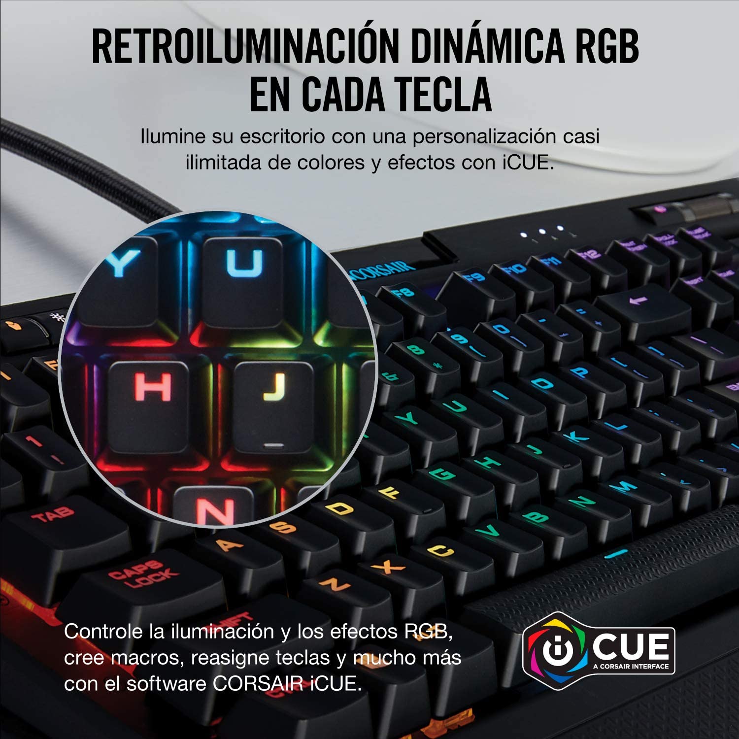 Teclado Corsair (CH-9109014-SP) K70 RGB MK.2 RAPIDFIRE CHERRY® MX Speed