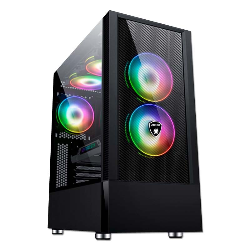 CASE ANTRYX RX 460 MESH BLACK USB3.0, FAN X3, VIDRIO TEMPLADO (AC-RX460MK)