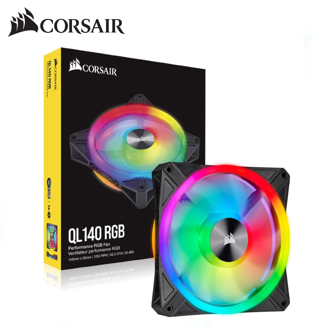 Ventilador Corsair (CO-9050099-WW) Ventilador individual PWM de 140 mm iCUE QL140 RGB