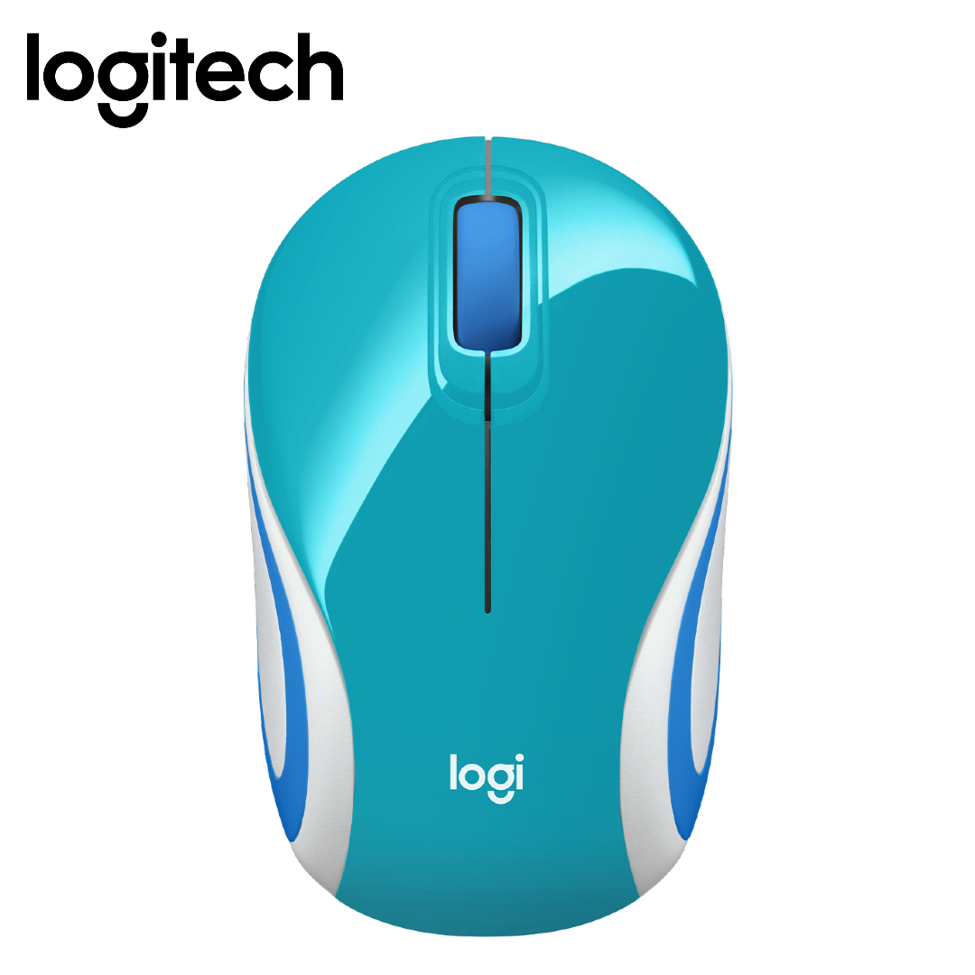 MOUSE LOGITECH M187 MINI WIRELESS REFRESH LIGHT BLUE (910-005363)