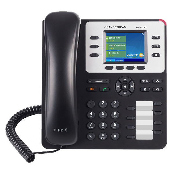 Teléfono GrandStream IP Empresarial de 3 Líneas con 4 teclas de función, 8 teclas de extensión BLF y conferencia de 4 vías