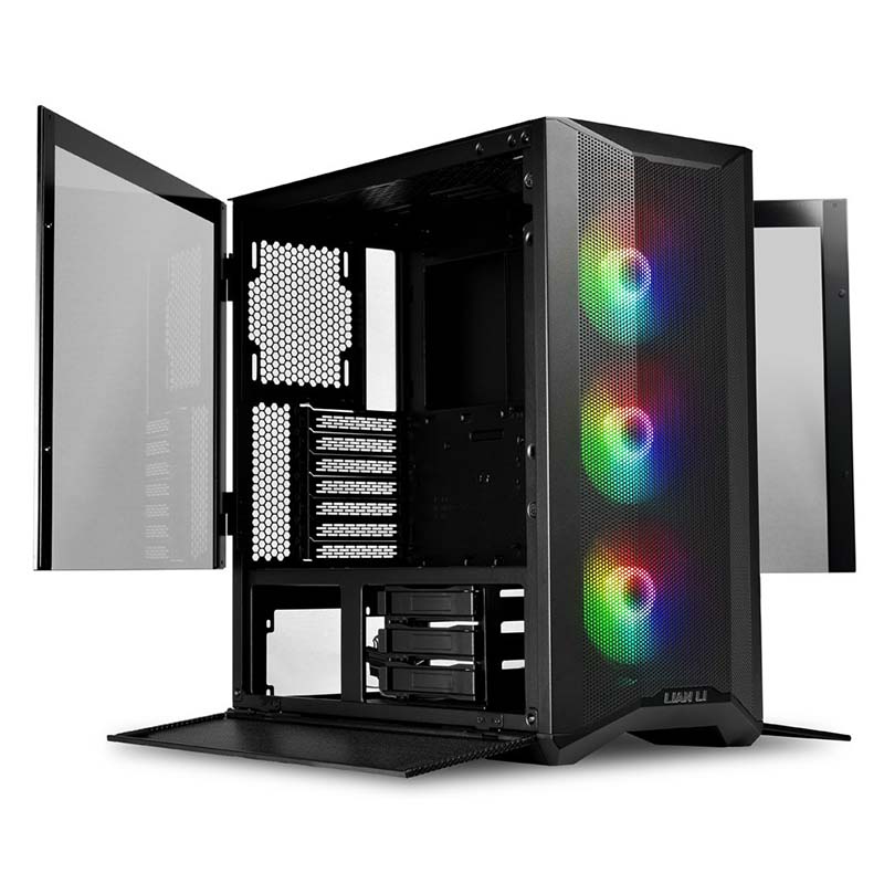 CASE LIAN LI LANCOOL II MESH C BLACK ARGB, 2 VIDRIO TEMPLADO, USB TIPO-C (RGB-X)