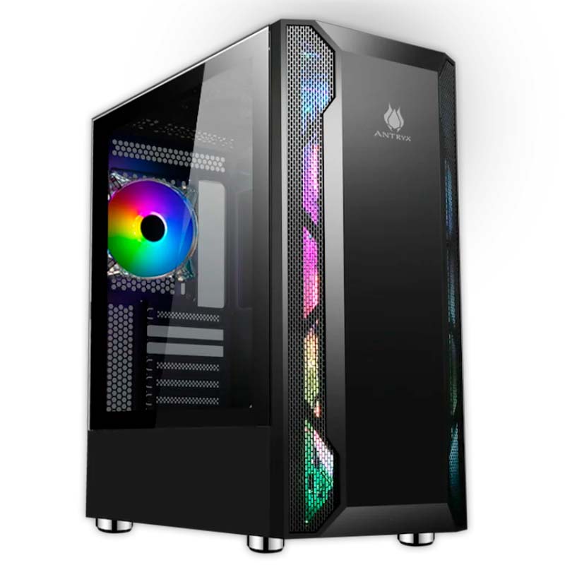 CASE ANTRYX RX 430U BLACK USB3.0, ARGB FAN X1, C/CINTA LED, VIDRIO TEMPLADO (AC-RX430UK)