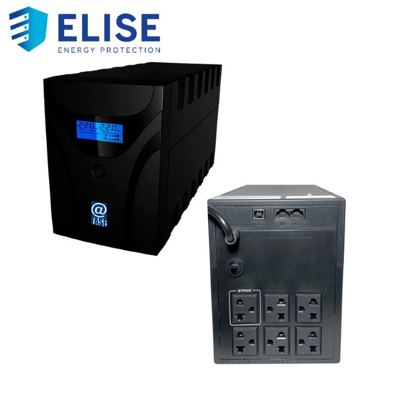 UPS Interactivo Elise Fase, AUR-1000-LCD-USB, 1000 VA / 600 W, Puerto inteligente USB-HID.