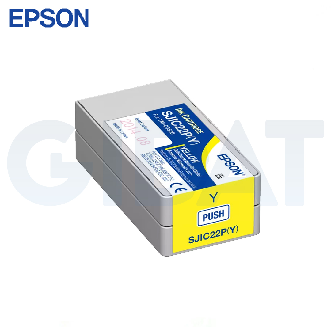 Cartucho de Tinta EPSON color Amarillo para impresoras Epson TM-C3500.