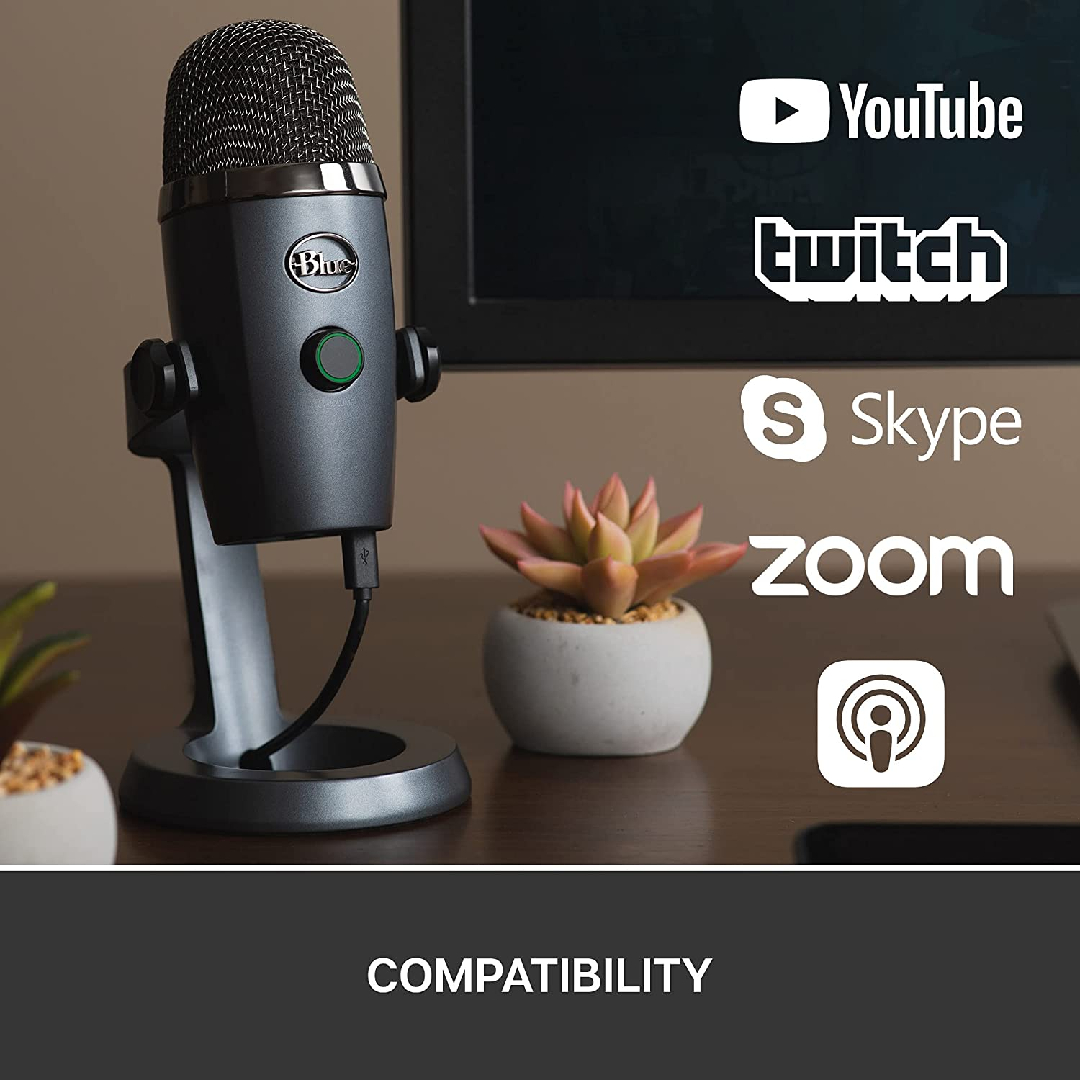 MICROFONO BLUE YETI NANO USB STREAMING CARDIOD / OMNI GRAY (988-000088)