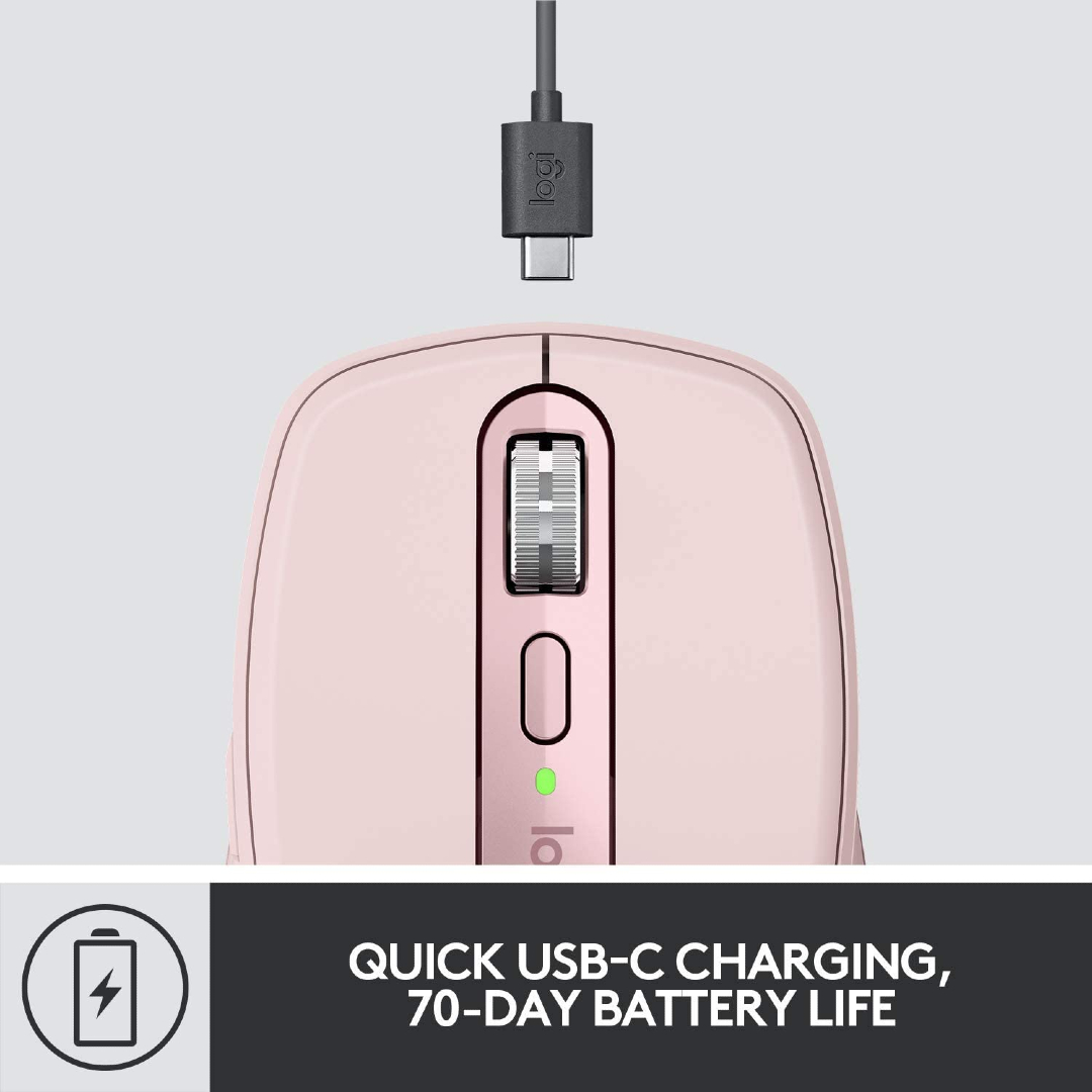 MOUSE LOGITECH MX ANYWHERE 3 BLUETOOTH ROSE (910-005986)