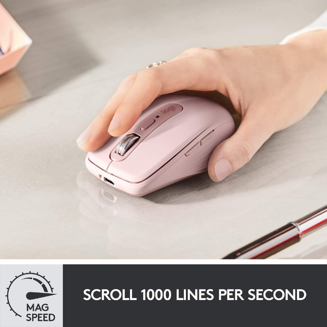 MOUSE LOGITECH MX ANYWHERE 3 BLUETOOTH ROSE (910-005986)