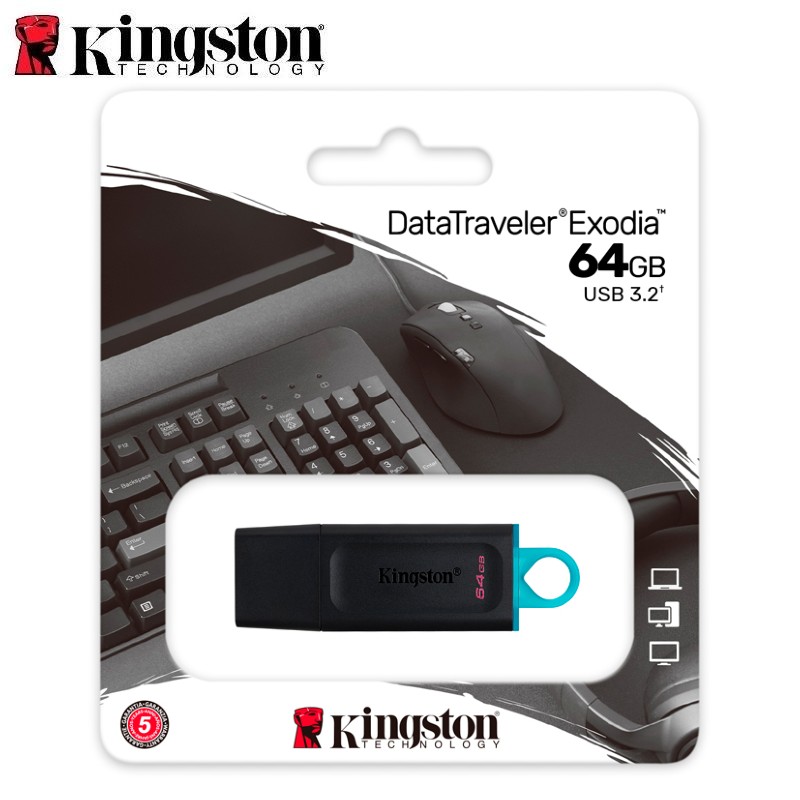 Memoria Flash USB Kingston DataTraveler Exodia 64GB, USB 3.2