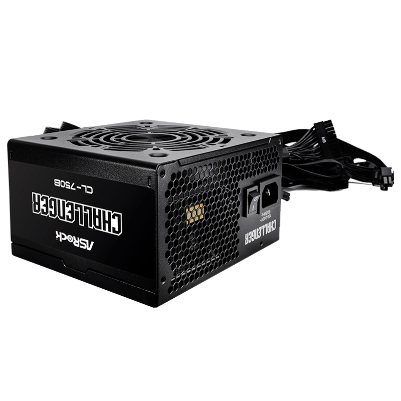 Fuente de alimentación Asrock, 750W, ATX, 80 Plus Bronze.
