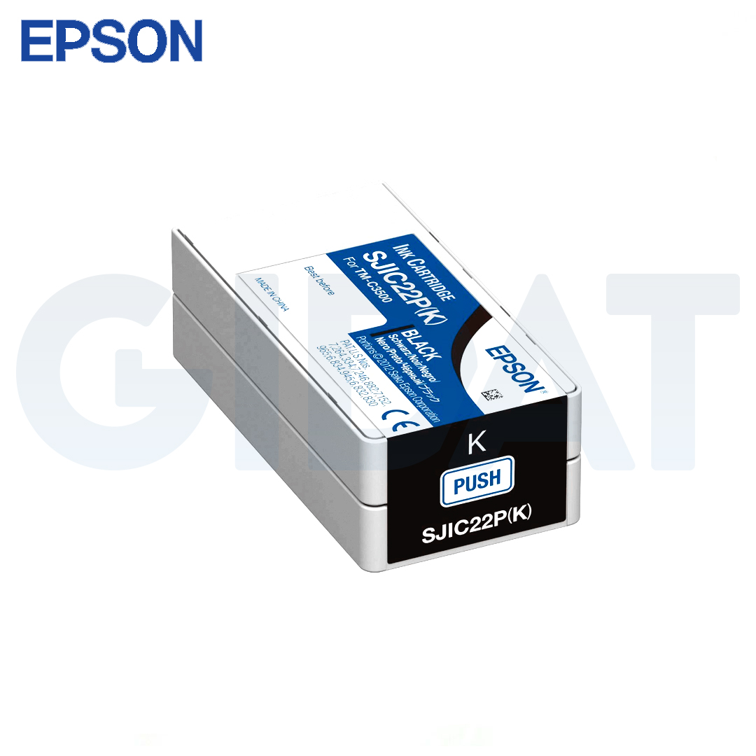 Cartucho de Tinta EPSON color negro para impresoras Epson TM-C3500.