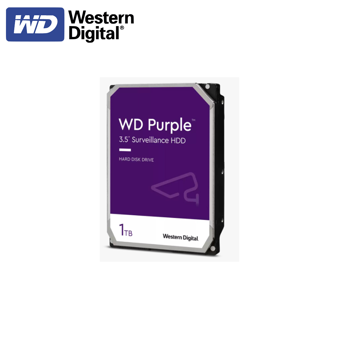 Disco Duro Western Digital Purple Surveillance, 1TB, SATA 6.0 Gbps, 5400RPM, 64MB, 3.5".