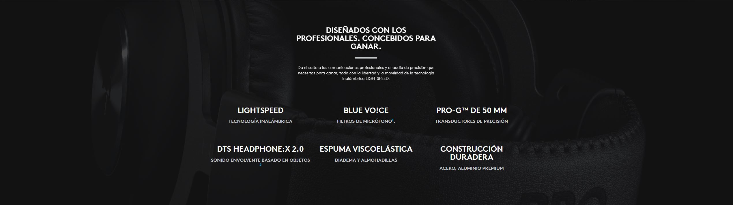Audífono Logitech G PRO X LIGHTSPEED WIRELESS BLACK (981-000906)