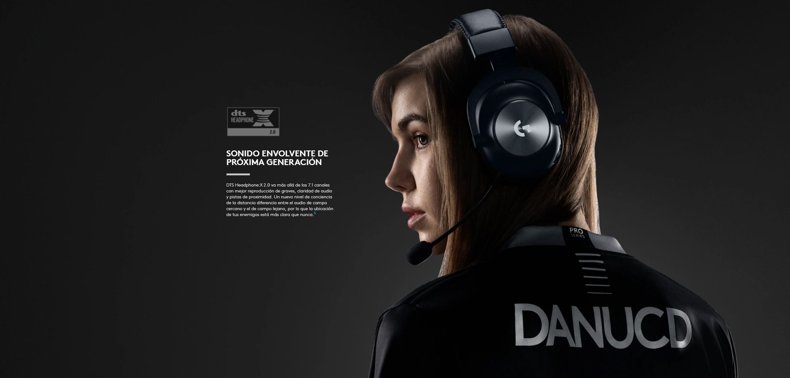 Audífono Logitech G PRO X LIGHTSPEED WIRELESS BLACK (981-000906)