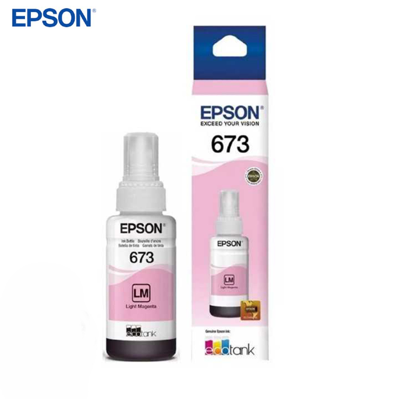 Botella de tinta EPSON 673 (T673620), color magenta claro, contenido 70 ml, para impresora L800.