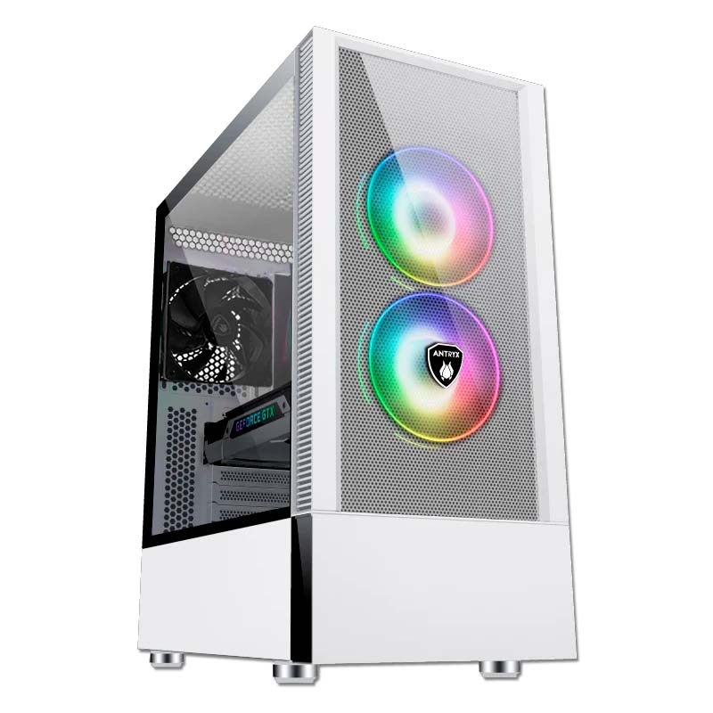 CASE ANTRYX RX 460 MESH WHITE USB3.0, FAN X3, VIDRIO TEMPLADO (AC-RX460MW)