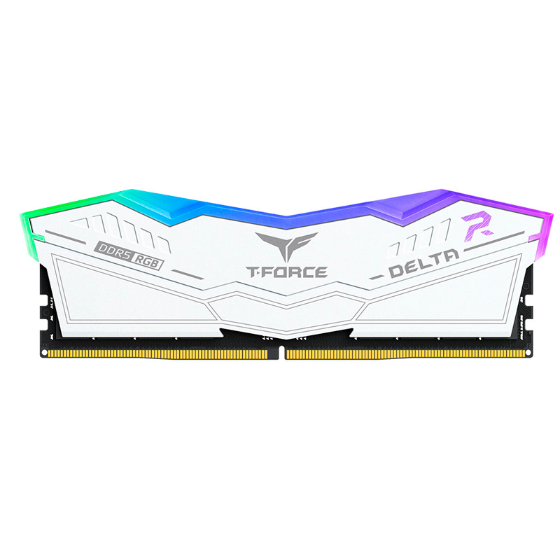 Memoria TEAMGROUP T-FORCE DELTA WHITE RGB, 16GB DDR5-6000MHz, PC5-48000, CL38, 1.25V
