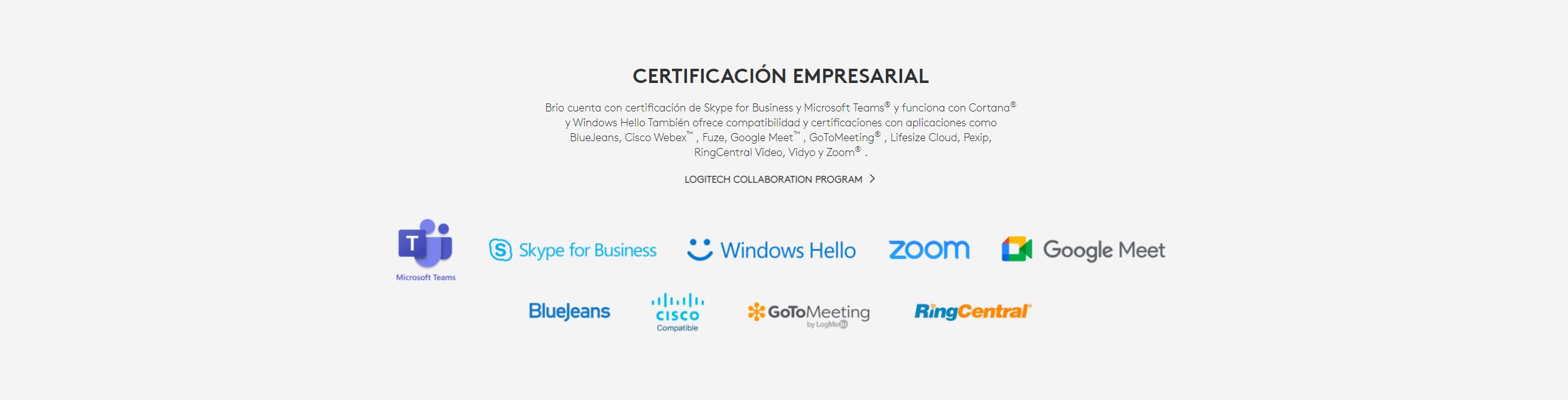 Camara Web Logitech BRIO ULTRA HD PRO 4K con HDR