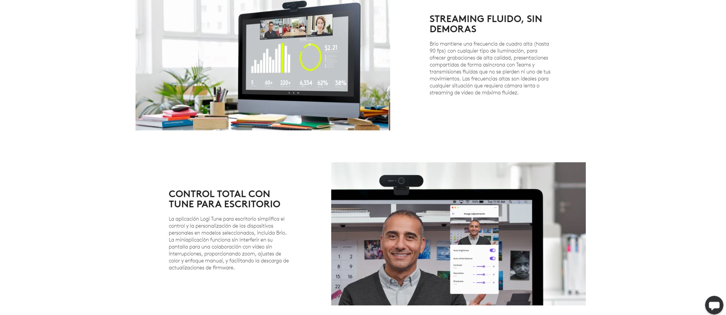 Camara Web Logitech BRIO ULTRA HD PRO 4K con HDR