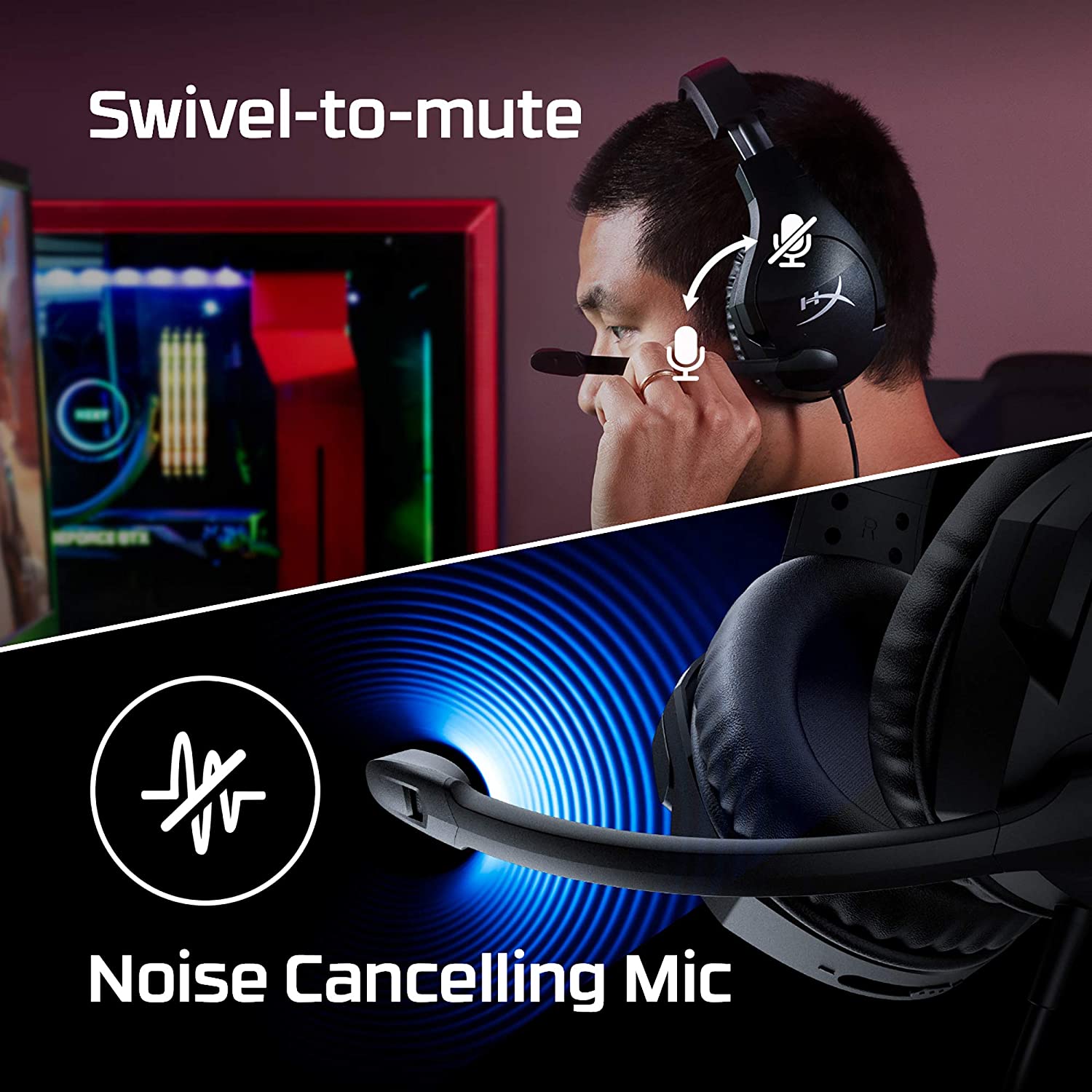 Audífono HyperX Cloud Stinger S - Sonido 7.1 (HHSS1S-AA-BK/G)
