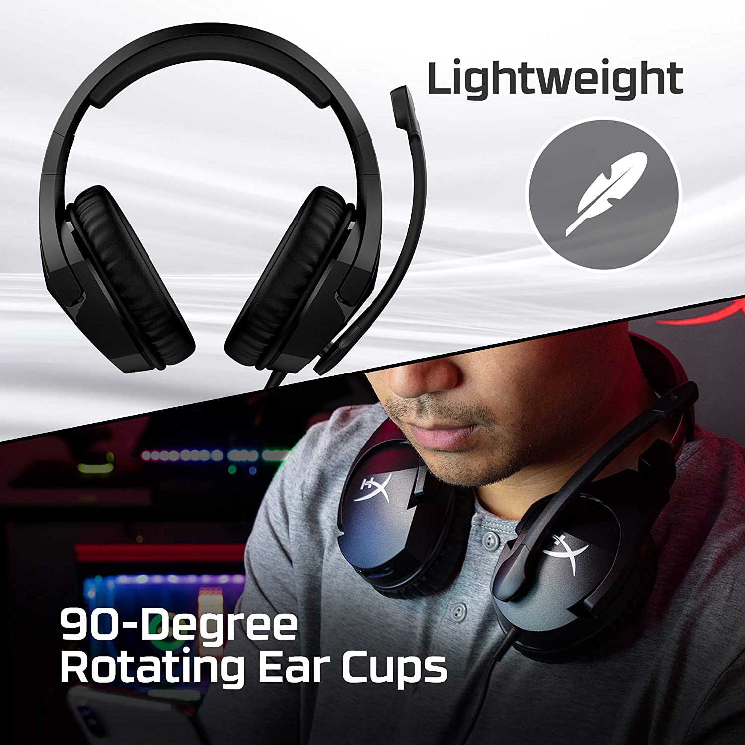 Audífono HyperX Cloud Stinger S - Sonido 7.1 (HHSS1S-AA-BK/G)