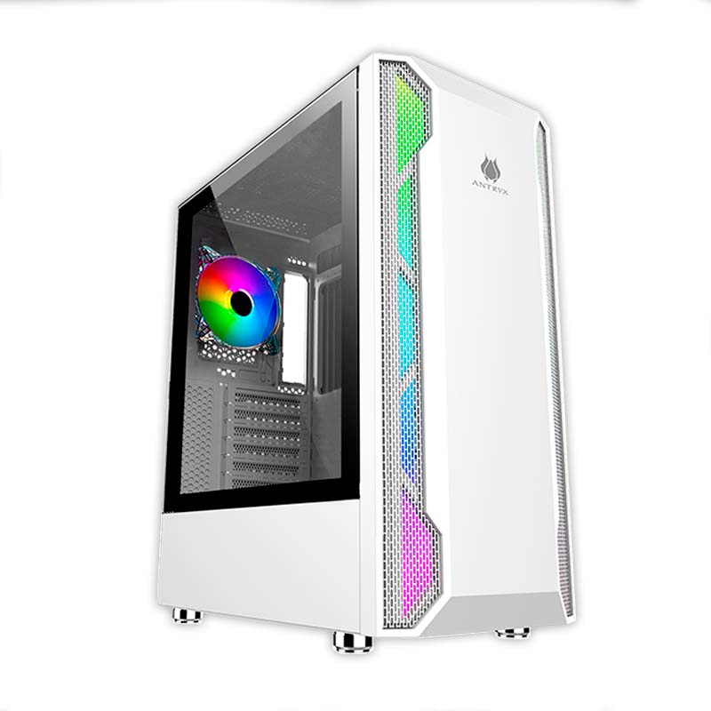 CASE ANTRYX RX 430U WHITE USB3.0, ARGB FAN X1, C/CINTA LED, VIDRIO TEMPLADO (AC-RX430UW)