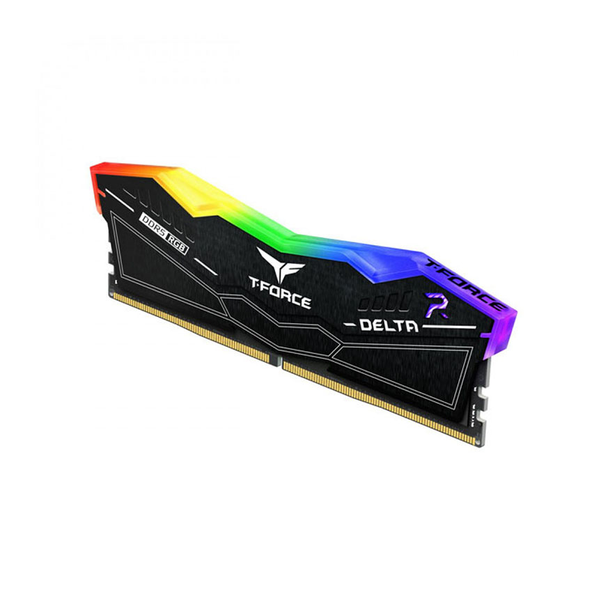 Memoria TEAMGROUP T-FORCE DELTA BLACK RGB, 16GB DDR5-6000MHz, PC5-48000, CL38, 1.25V