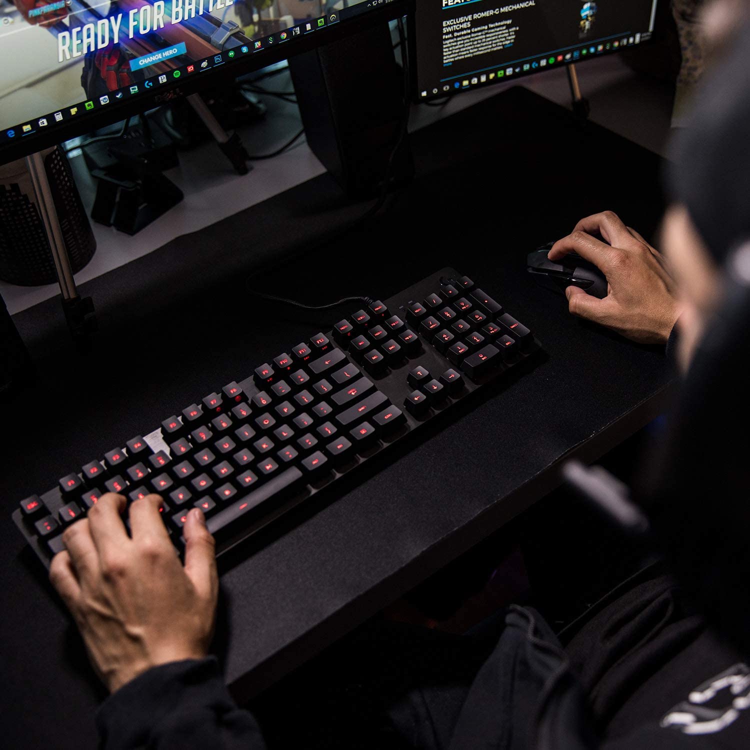 TECLADO LOGITECH G413 RED BACKLIGHT MECHANICAL GAMING CARBON (PN 920-008300)