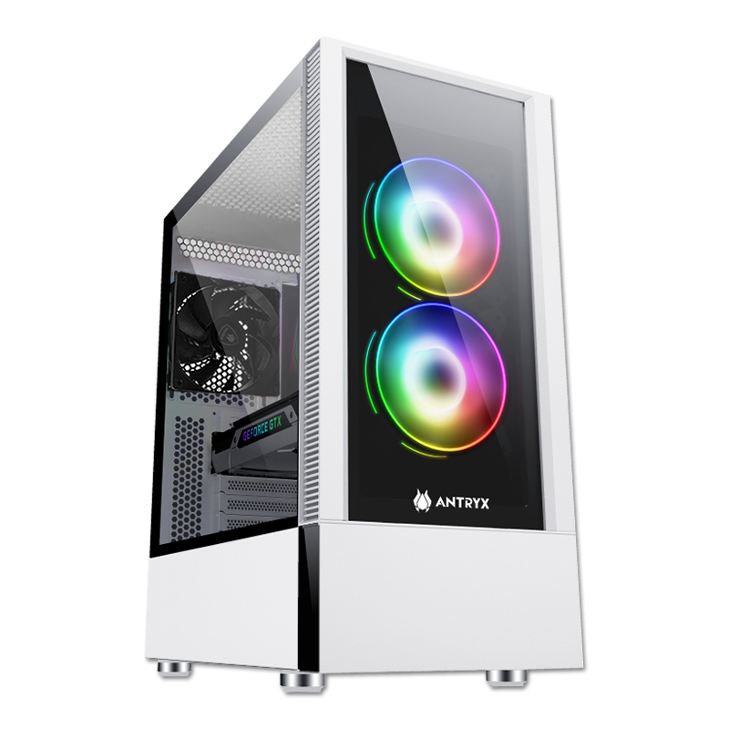 CASE ANTRYX RX 460 WHITE USB3.0, ARGB FAN X2, VIDRIO TEMPLADO (AC-RX460WR1)