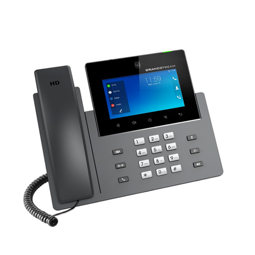 Grandstream Videoteléfono IP pantalla táctil con android de 16 líneas, doble puerto Gigabit, PoE/PoE+