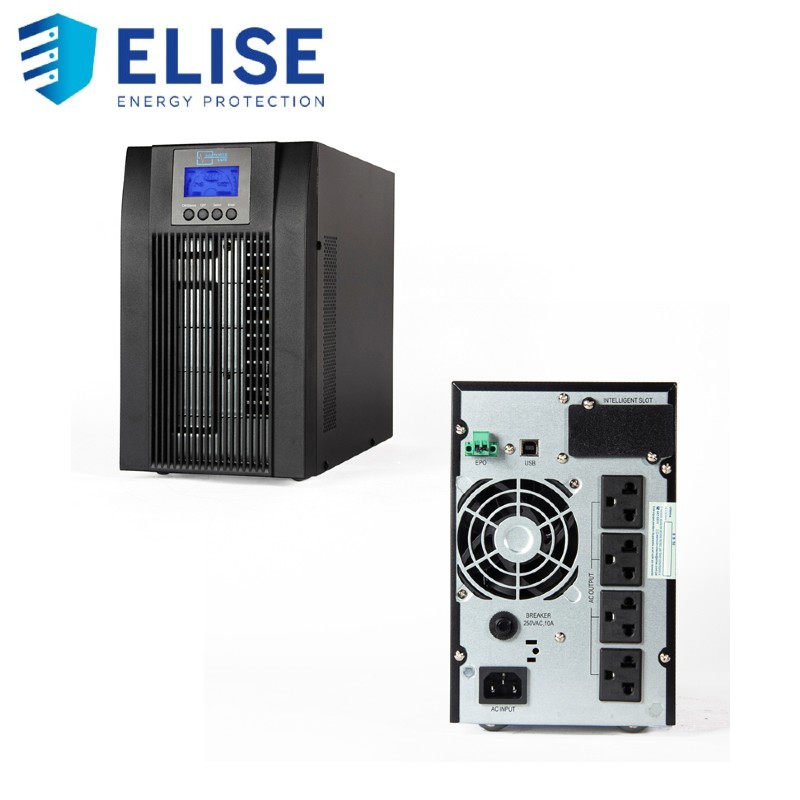 UPS Elise UDC-1K-T-G2, On-Line, 1kVA, 900W, 100V ~ 300VAC, Display LCD.
