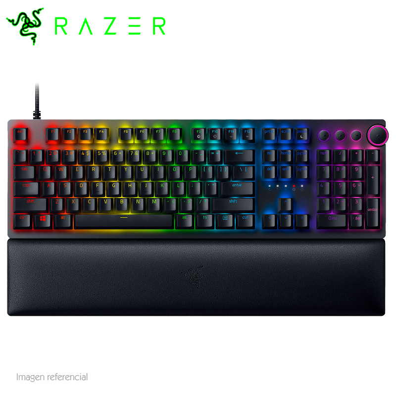 TECLADO RAZER HUNTSMAN V2 OPTICAL PURPLE SWITCH CHROMA US BLACK (RZ03-03930400-R3U1)