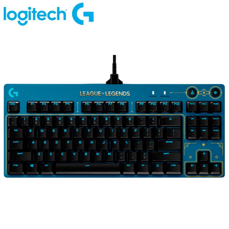 TECLADO LOGITECH PRO KEYBOARD LOL 2 GX BROWN TACTIL RGB (920- 010533)