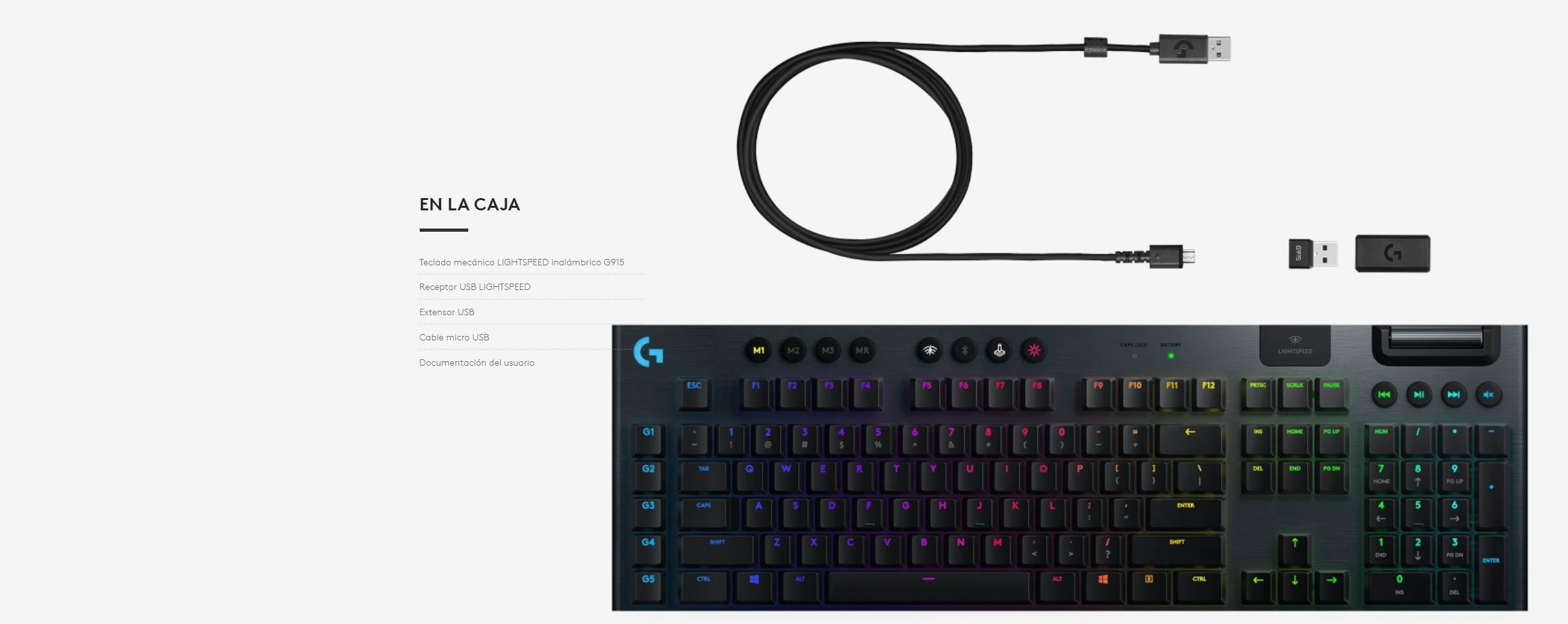 TECLADO LOGITECH G915 RGB & LIGHTSYNC MECHANICAL(PN 920-008902)